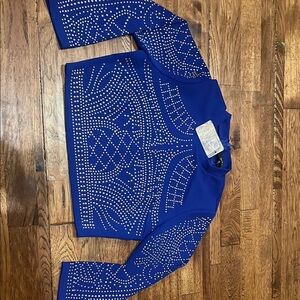 Love J Royal Blue Zippered Top